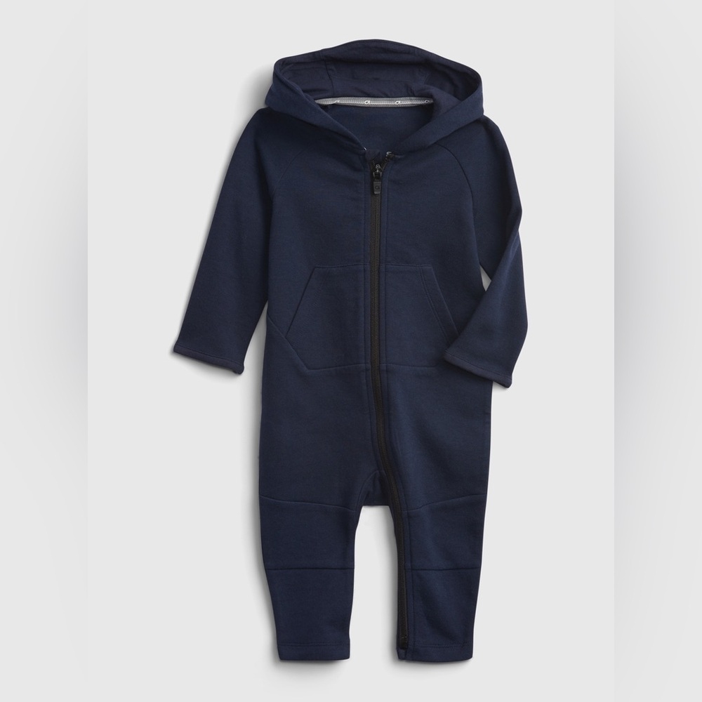 Baby Gap Boys GapFit Brushed Tech Jersey One-Piece Navy Blue 18-24M